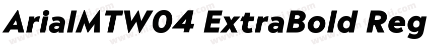 ArialMTW04 ExtraBold Regular字体转换